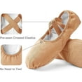 thumbnail image 5 of Stelle Ballet Shoes Soft Canvas Dance Split Sole Dance Slippers Flats for Girls Adult Women,Sand, 5 of 6