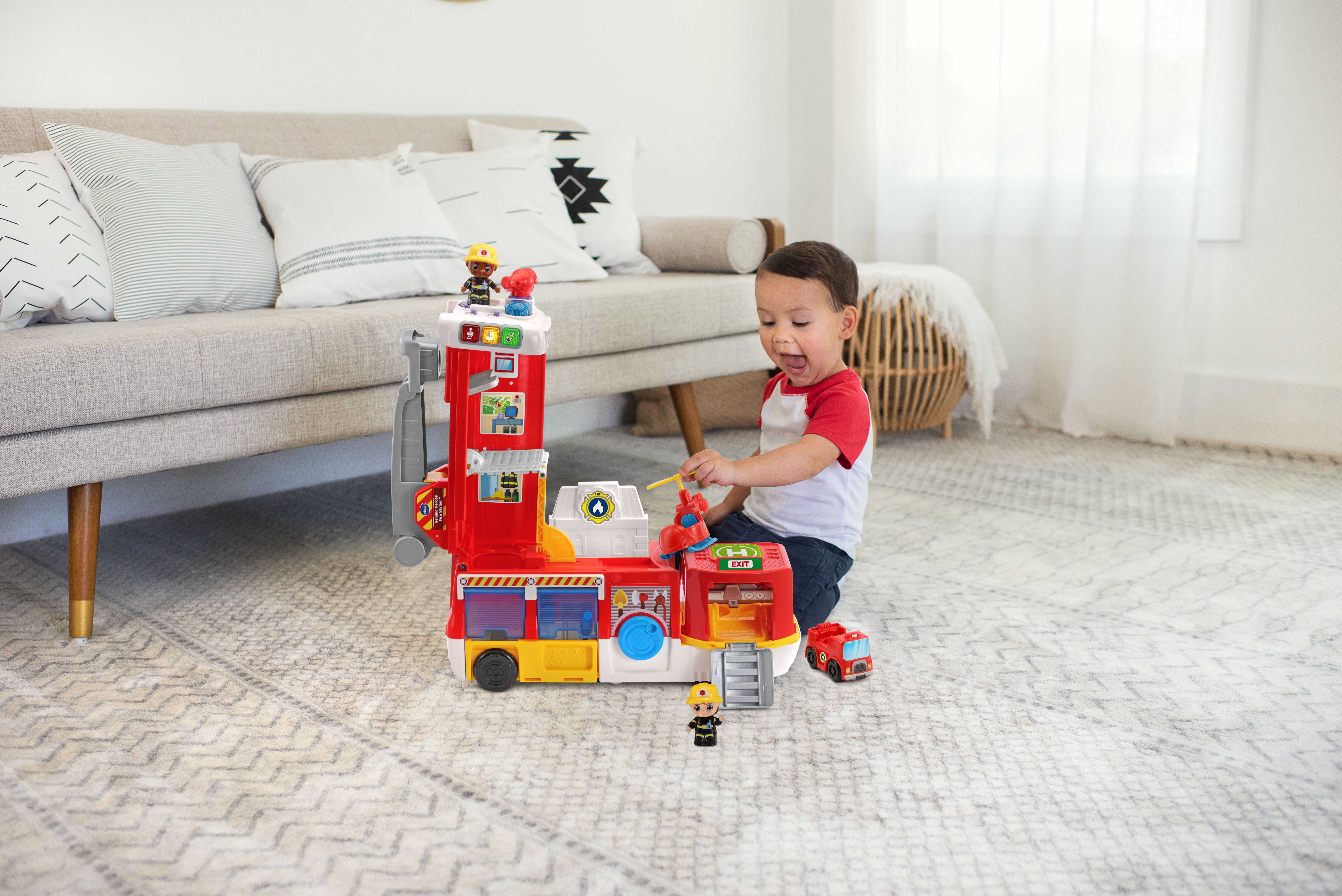 VTech® Helping Heroes Fire Station™ Playset With Two Firefighters, Fire Truck Vehicle for Infants and Toddlers