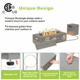 thumbnail image 5 of Vornel 42" Propane Fire Pit Table with LED Light - 50,000 BTU with Wind Guard (Gray Brown/Golden Light), 5 of 5