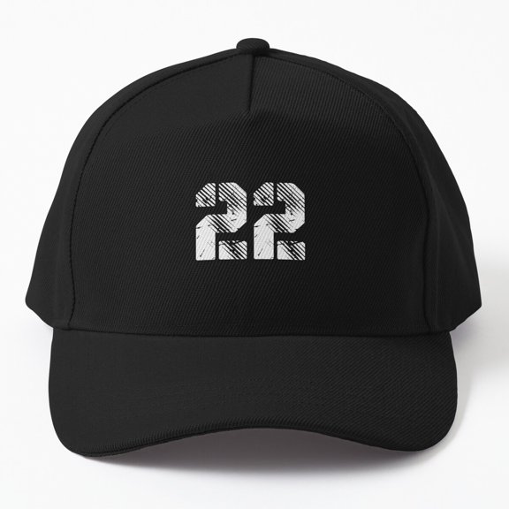 Number 22 Baseball Cap, Numeric Twenty-Two Graphic Design, Classic Hat