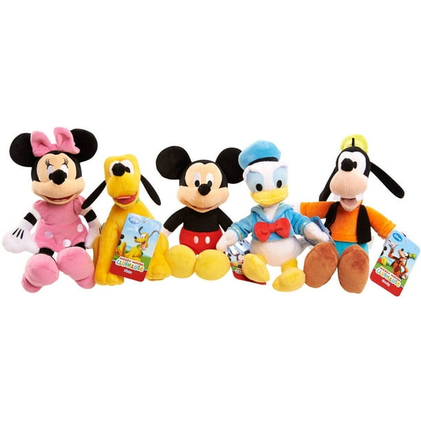 nerveus worden Naar Chaise longue Disney Mickey, Minnie, Pluto, Donald & Goofy Plush 5-Pack - Walmart.com