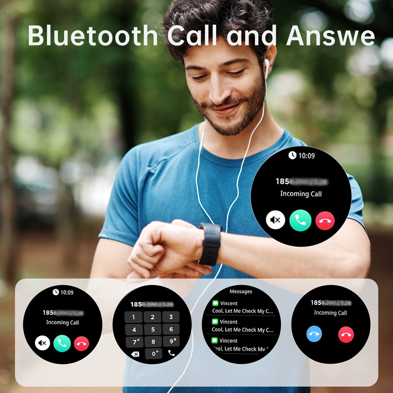 SKMEI Smart Watch for Men Women, 1.43" HD Smartwatch (Answer/Make Call), Fitness Tracker with 100+ Sport Modes, Activity Tracker for Android iOS