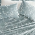 thumbnail image 5 of Noble Linens 4 Piece Pattern Microfiber Bed Sheets Set, Distressed Willow Light Blue, Full, 5 of 11