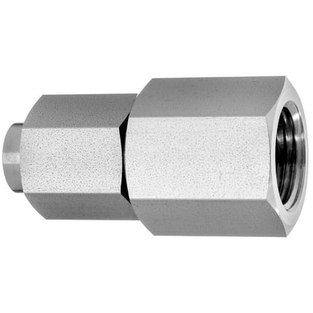 

37 Degree Flared Tube Fitting - 316 Stainless Steel - Female Straight - 1/2 Tube OD x 3/8 NPT Female
