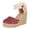 Wine, variant on Womens Crochet Espadrilles Wedge Sandals 2026 Boho Beach Closed Toe Platform Chunky Heeled Strappy Dressy Shoes for Summer Fall Black Size 9