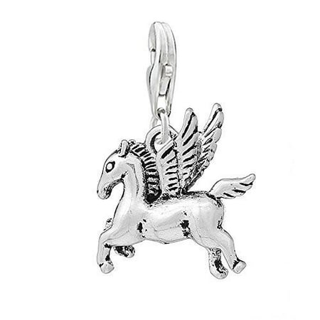 - Pegasus Horse with Wings Clip on Pendant Charm for Bracelet or Necklace