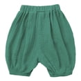thumbnail image 4 of vastwit Baby Girls Boys Cotton Linen Shorts Bottoms Kids Wide Leg Loose Harem Bloomer Dark Green 100, 4 of 5