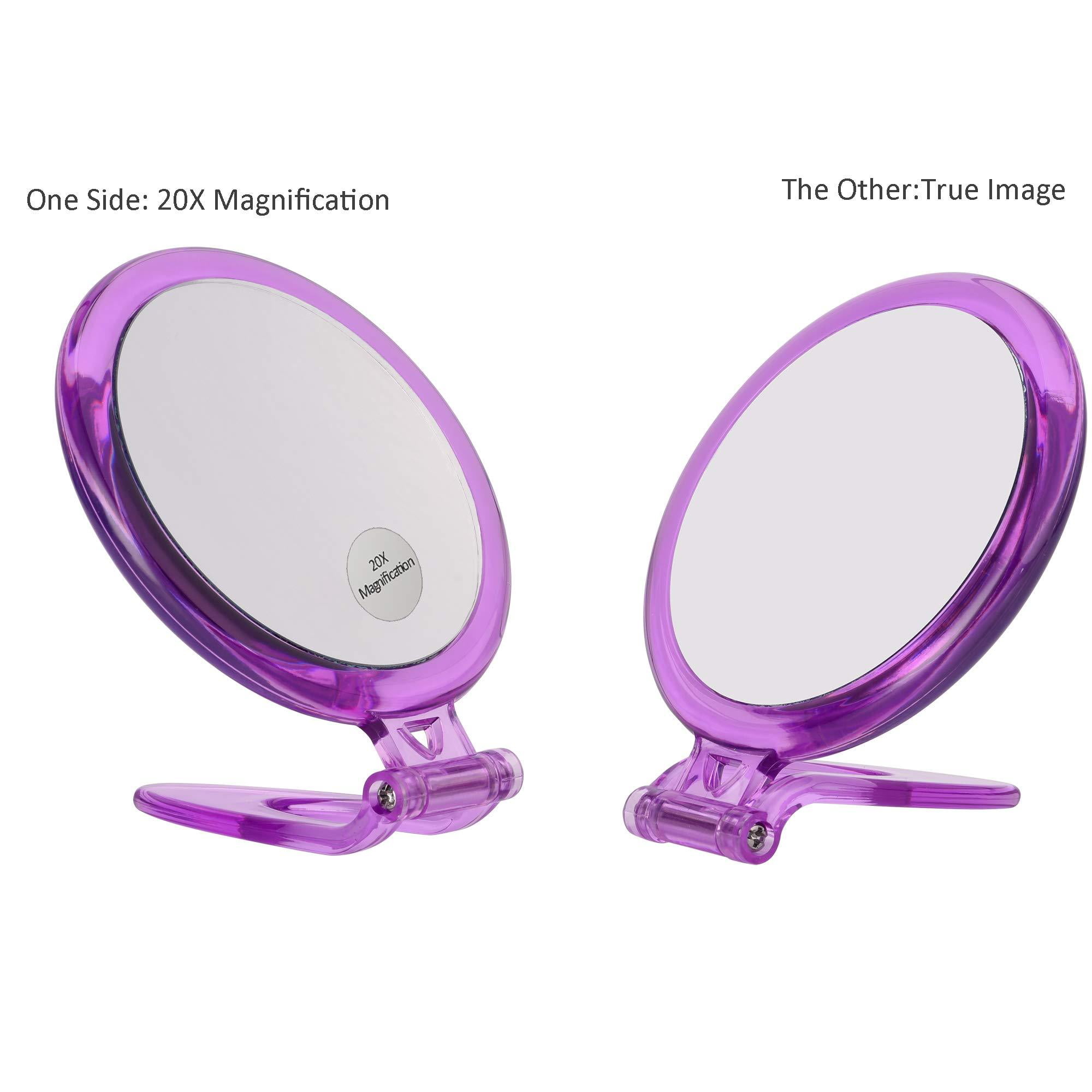 20x Magnifying Mirror Two Sided, Makeup Magnifying Mirrors 20x