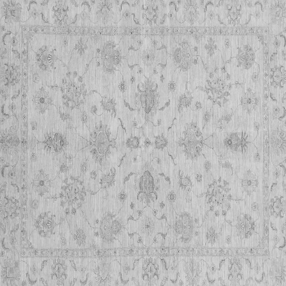 Ahgly Company Indoor Square Oriental Gray Traditional Area Rugs, 5' Square
