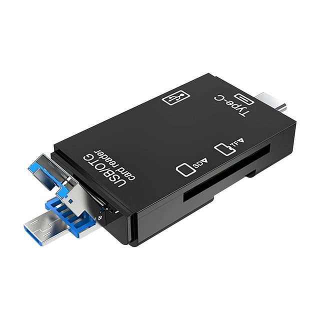 EGNMCR Card Reader 6-in-1 Type-C USB Card Card UBS Type A USB2.0 OTG Card Reader Smartphone PC Pictures Videos Digital Camera A reader