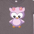 thumbnail image 4 of Inktastic Cute Pink and Purple Owl Girls Toddler T-Shirt, 4 of 5