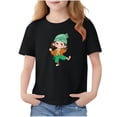 thumbnail image 2 of Blusas y camisas de manga corta con cuello redondo para niños Camiseta de verano de manga corta estampada para niñas Jersey elegante de cuello redondo para niñas Top de algodón para niños, 2 of 6
