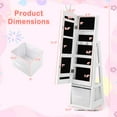 thumbnail image 3 of Gymax Armoire à Bijoux pour Enfants avec Tiroir Miroir Pleine Longueur 2 Angles d'Inclinaison Réglables Rose, 3 of 10