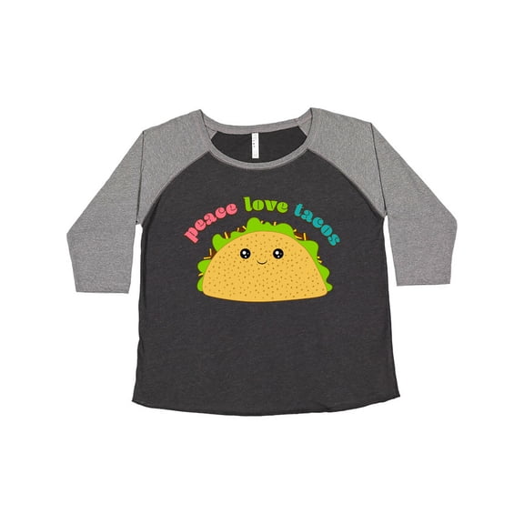 Inktastic Peace Love Tacos Women's Plus Size T-Shirt