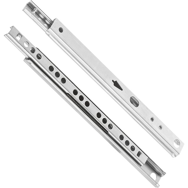 1 par de rieles para cajones, rieles para cajones, rieles para cajones deslizantes para cocina, rieles para cajones, riel deslizante, riel de extensión parcial de acero galvanizado, alto: 17 mm/ancho