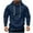 Navy, variant on cocolona Mens Hoodies Button Collar Drawstring Hooded Sweatshirts Fall Winter Casual Long Sleeve Pullover Tops with Pockets
