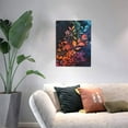 thumbnail image 3 of CozyNet Creative Abstract Blend Of Leaf Imprints, Swirling Colors & Intricate Floral Patterns Wall Art Prints With Frame Canvas Perfect for Living Room & Bedroom, Ready to Hang, Wall Decor 16"x20"in, 3 of 4