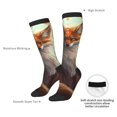 thumbnail image 4 of Goofa Mystic Fox With Halo Pattern Adult Stockings, Color-Block Knee High Socks, Comfortable and Breathable, Soft and Stretchable, Sports, and Decoration, 4 of 6