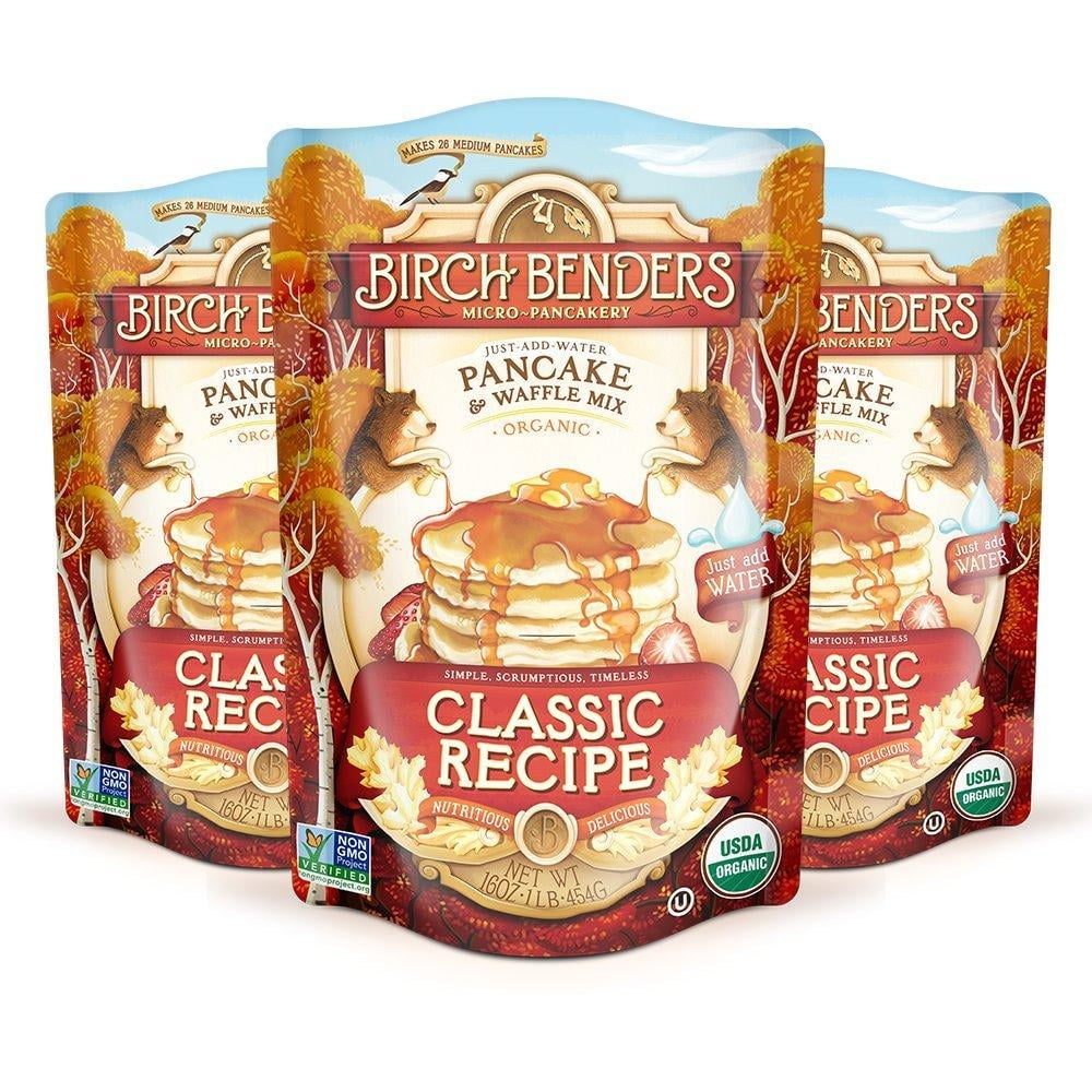 Birch Benders Organic Pancake and Waffle Mix, Whole Grain, NonGMO