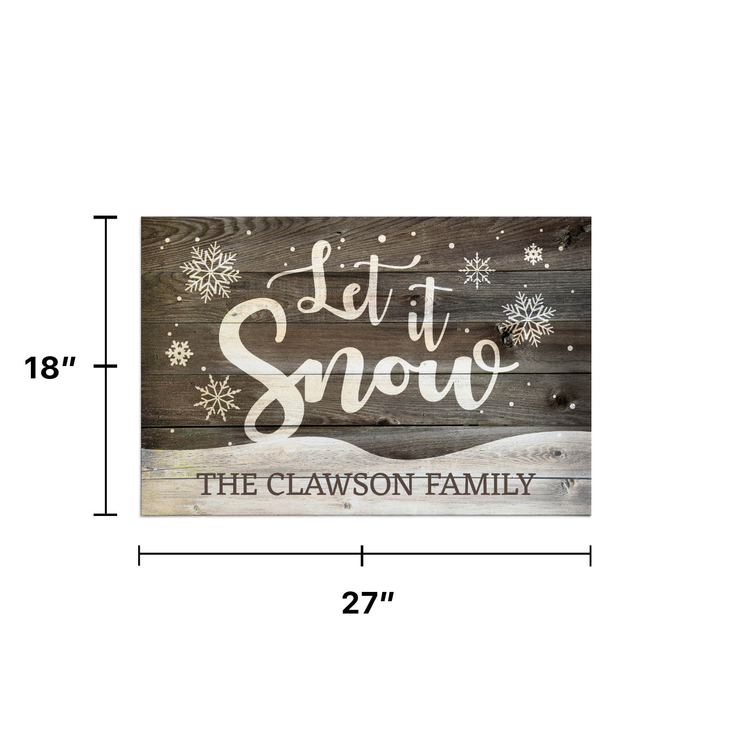 Let It Snow Personalized Doormat