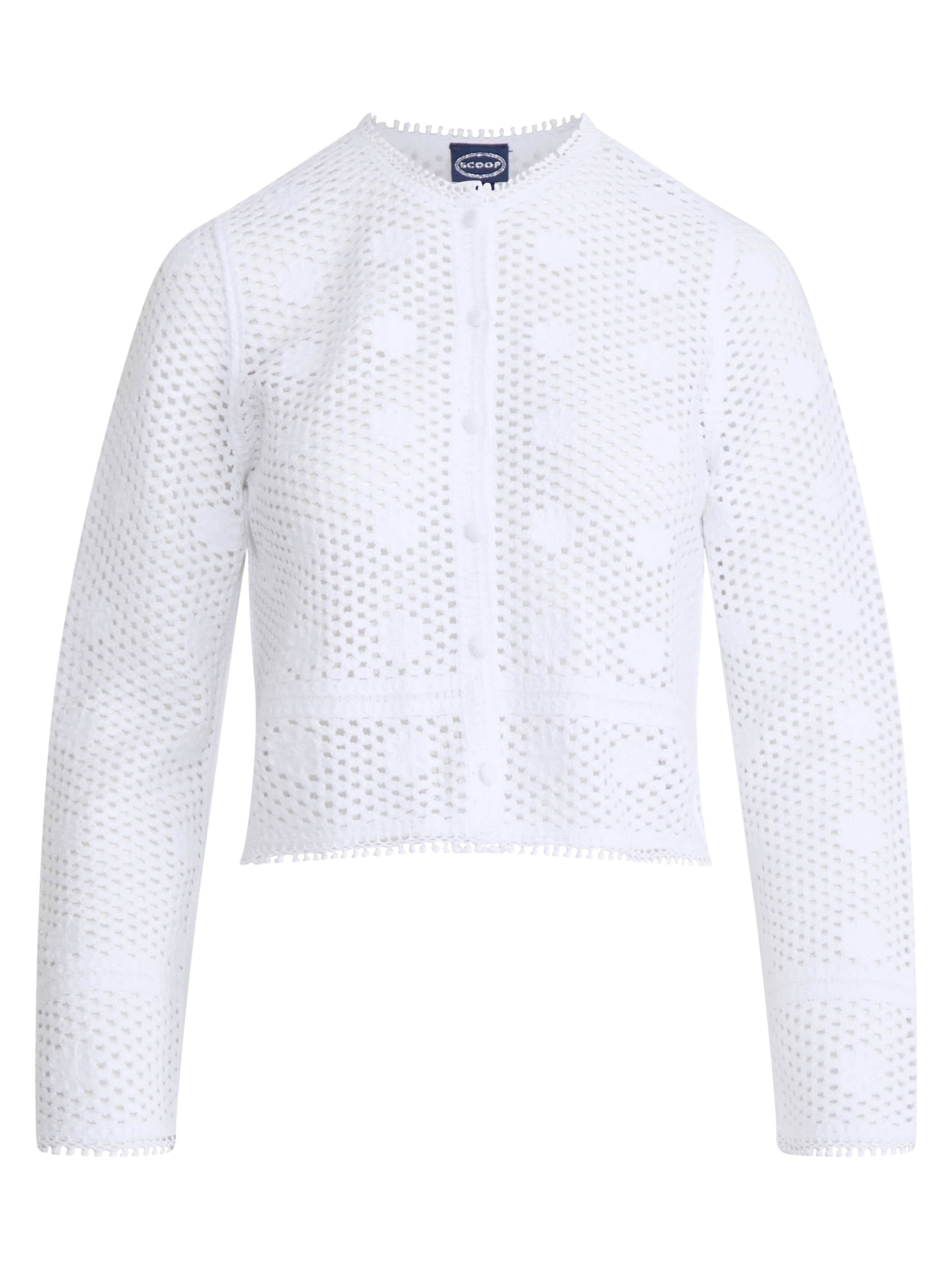 Scoop Women’s and Women’s Plus Crochet Flower Cardigan Sweater, Lightweight, Size XS-4X