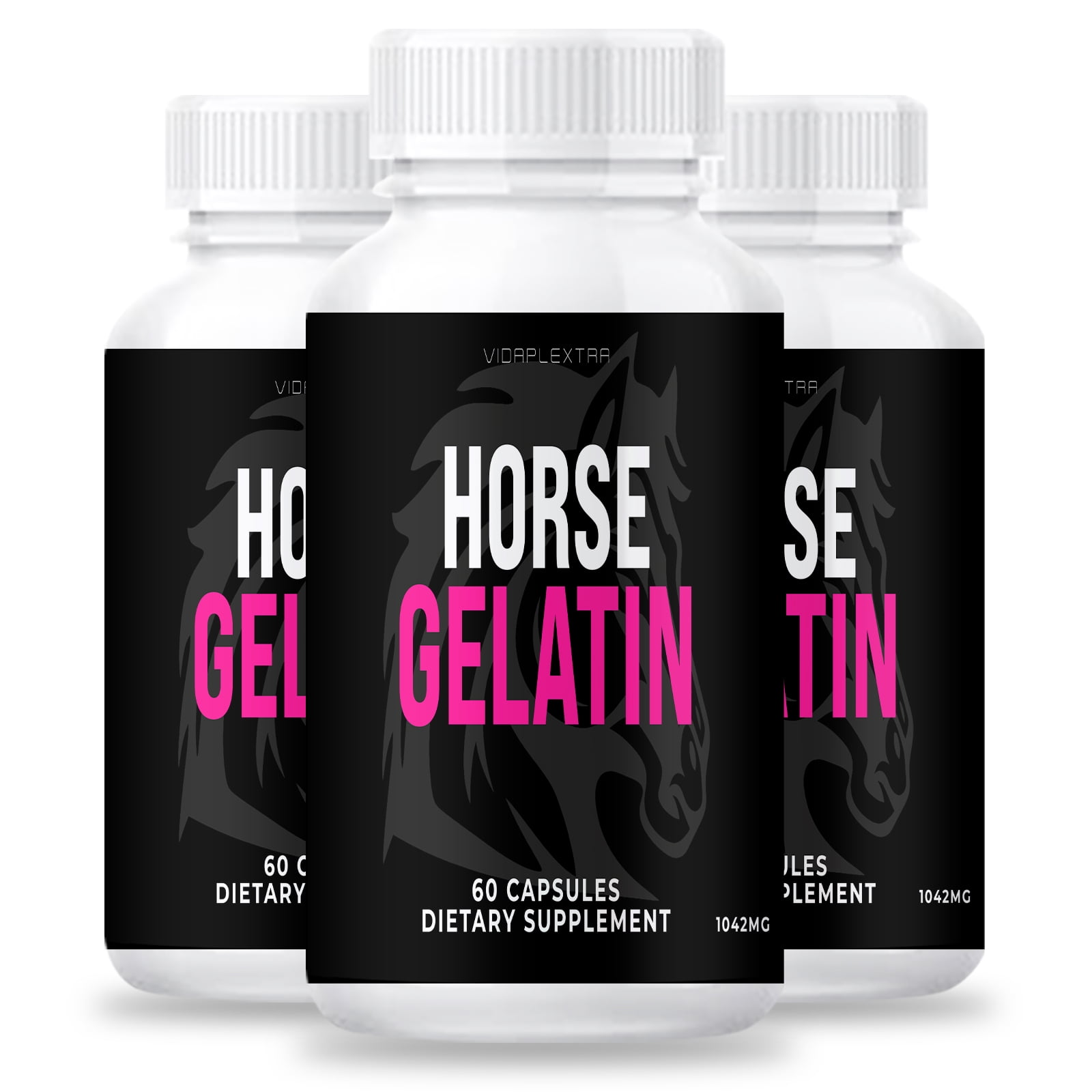 (3 pack) Horse Gelatin - Horse Gelatin Mens Capsules