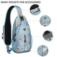 thumbnail image 2 of Crossbody Sling Backpack for Women Men Seashells Shoulder Sling Crossbody Casual Chest Bag for Travel Sports Running Hiking, 2 of 6