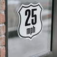 thumbnail image 4 of 25 MPH Miles Per Hour 18 inch X 18 inch Shield Shaped Heavy Duty 3.2 mil Vinyl Decal Weather Resistant Made in the USA, 4 of 5