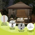 thumbnail image 3 of 10x10ft Instant Pop Up Gazebos,Modern Waterproof Canopy Tent with Mosquito Netting,Outdoor Canopy Shelter with Wheeled Carry Bag for Patio/Garden/Backyard/Party/Camping-All-Weather&Seasons(Khaki), 3 of 9