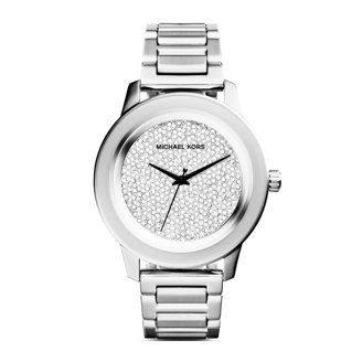Michael Kors MK3312 Stainless Steel Kerry Watch w/ Mother of Pearl & crystals Michael Kors Kerry Mother of Pearl Dial Gold Steel Strap  main image 4