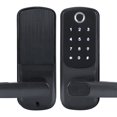 thumbnail image 3 of Cerradura de puerta biométrica con huella dactilar, Bluetooth, aplicación, contraseña y llave mecánica para control por voz., 3 of 14