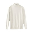 thumbnail image 4 of Sweaters For Women Women's Semi Turtleneck Sweater Long Sleeve Solid Color Pullover With A Base Shirt Autumn And Winter Warm Loose Sweater Womens Sweaters, 4 of 4