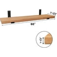 thumbnail image 3 of CONSDAN Floating Shelves, USA Grown Solid Oak Hardwood, Wall Shelves for Bedroom, Bathroom, Living Room, Kitchen, 60x7.5x1.5 in, Natural Oak, 3 of 6