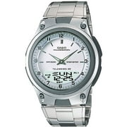 Angle View: Casio Men's Databank Sport Watch, White Dial AW80D-7AV