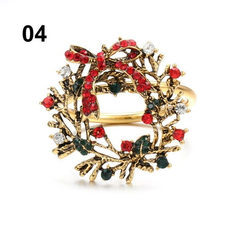 

Banquet Creative DIY Craft Merry Xmas Wedding Supplies Kitchen & Bar Christmas Supplies Napkin Ring Mouth Ring Table Decoration 4