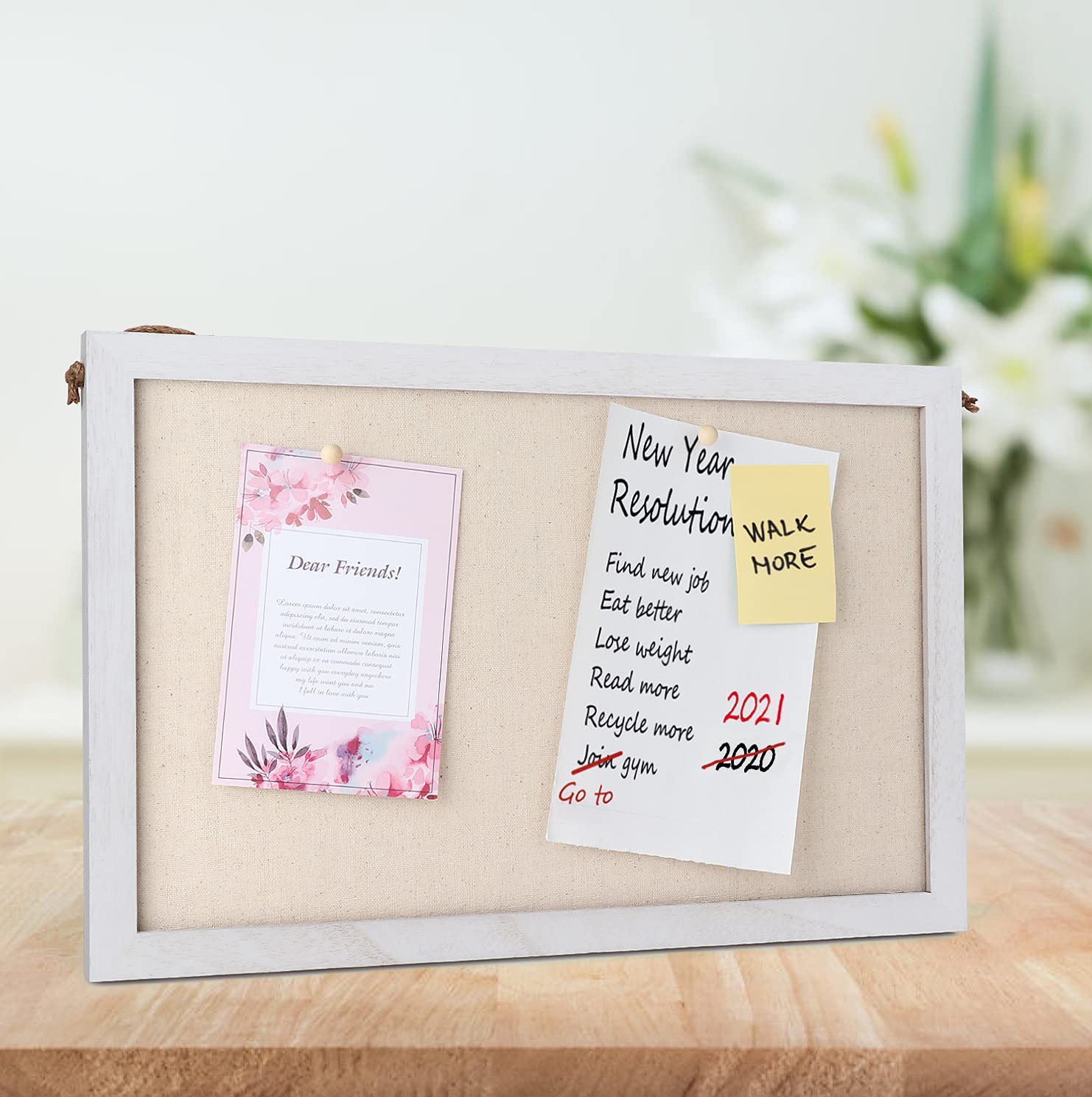Sfugno 2-Pack Wood Frame Cork Bulletin Boards photo 7