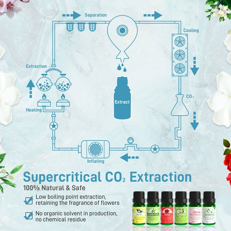 Floral Essential Oil Collection - Six Different Floral Essential Oils