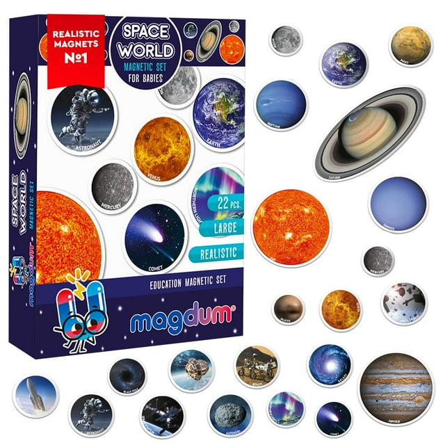 Imanes para nevera Magdum Solar System 22 planetas magnéticos