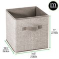 thumbnail image 4 of mDesign Small Fabric Closet Organizer Cube Bin with Front Handle, 8 Pack, Linen, 4 of 9