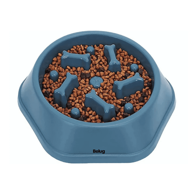 Plato De Alimentación Mascota Belug, Azul