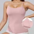 thumbnail image 4 of ORT Women Padded Built-in Shelf Bra Camisole Summer Tank Top for Women Straps(Z01-Pink,L), 4 of 8