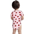 thumbnail image 5 of Daiia Strawberry Printed Unisex-Baby Short Sleeve Onesies Bodysuits Baby Climbing Clothes Soft and Comfortable Romper with Expandable Shoulder Design-12 Months, 5 of 8