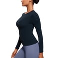 thumbnail image 4 of CRZ YOGA Softembrace Long Sleeve Shirts for Women Casual Tops Soft Basic T-Shirts, 4 of 7