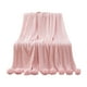 thumbnail image 1 of Manta de punto acogedora con borlas, regalo suave, 39,37 x 41,34 pulgadas Rosa, 1 of 9