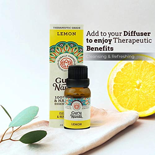 Guru Nanda 2-Pack 15ml Lemon Essential Oil White