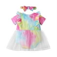 thumbnail image 2 of Newborn Baby Girls Summer Mesh Tulle Tutu Skirt Romper + Headband Outfit Sets 0-18M, 2 of 7