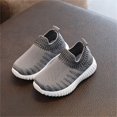 thumbnail image 2 of Boys Sneakers Kids Boys and Girls Summer Breathable Lightweight Socks Shoes Toddler Soft Casual Sneakers Kid Shoes Grey 7.5 Years-8 Years, 2 of 7