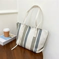 thumbnail image 6 of 2025 New Clearance Ladies Shoulder Bag Handbag Tote Vertical Stripe Casual Fashion Tote Outdoor Bag Canvas Bag, 6 of 6
