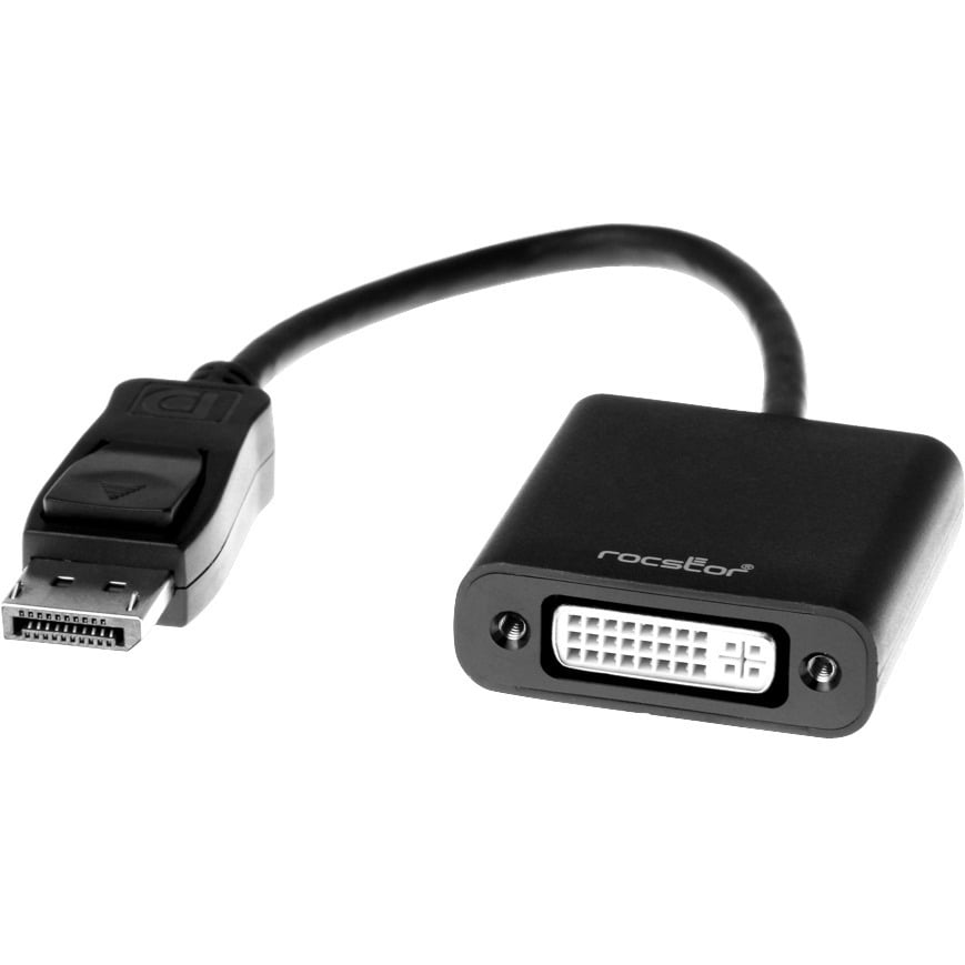 Rocstor DisplayPort to DVI Adapter 1 x DisplayPort Male Digital Audio