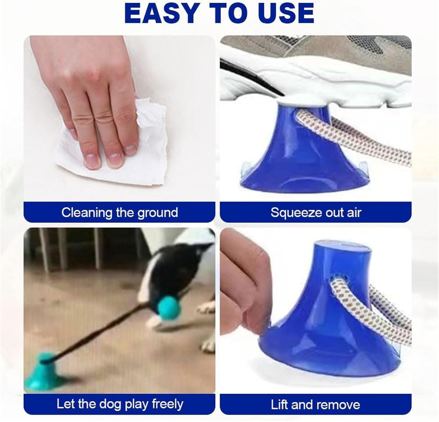Multifunction Pet Molar Bite Toy, Interactive Dog Toys Tug of War with Suction Cup, Teeth Cleaning Chewing Interactive Puppy Pull Toy for Aggressive Chewers Dog